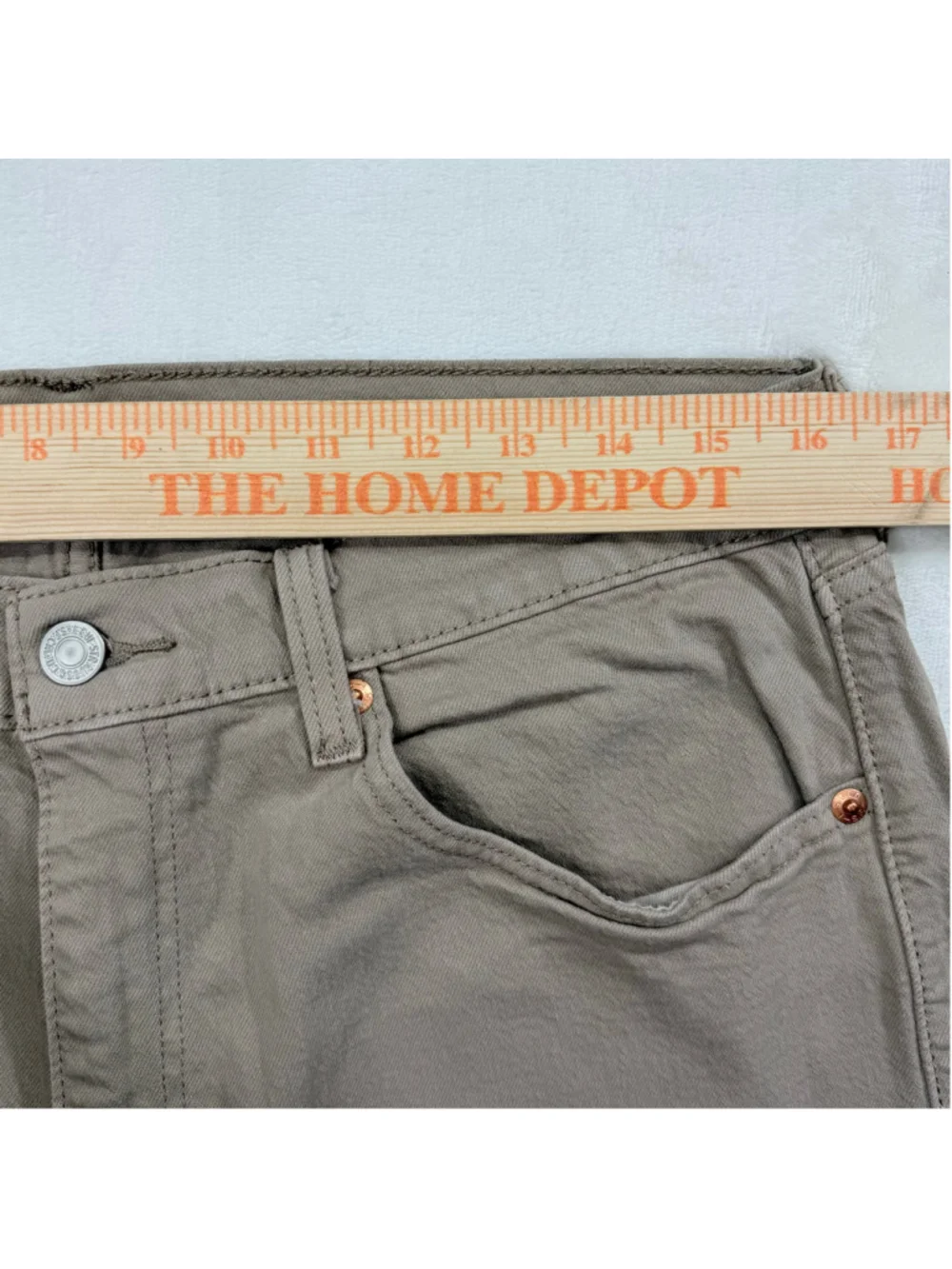 Men's Levi's 505 33x30 Regular Fit Straight Jeans Beige